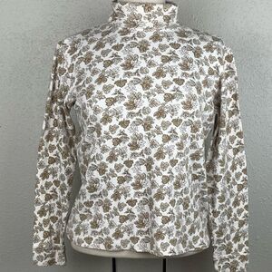 EUC CLASSIC ELEMENTS Womens Fall Autumn 🍂 Leaves Turtleneck Size S